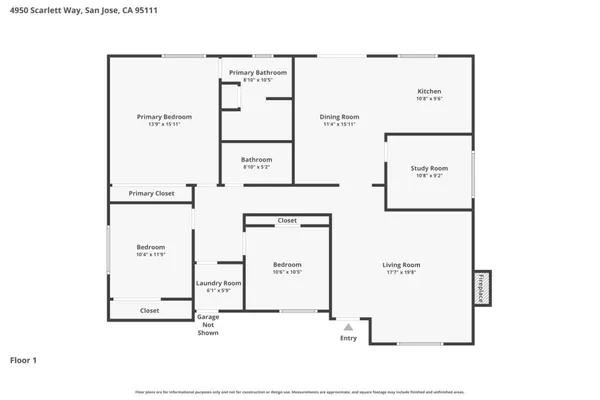 $1,299,888 | 4950 Scarlett Way, San Jose, CA 95111