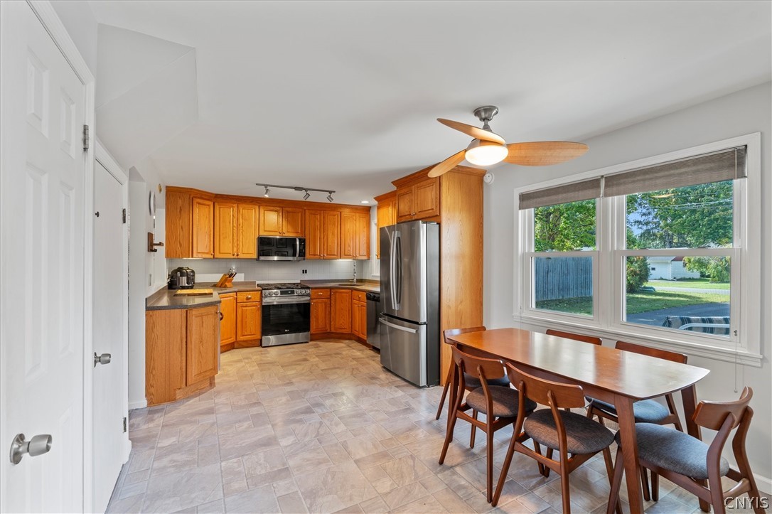 8826 Karlen Road Lee, NY 13440 - Photo 17 of 50 Sunlit eat-in kitchen with stainless appliances, r