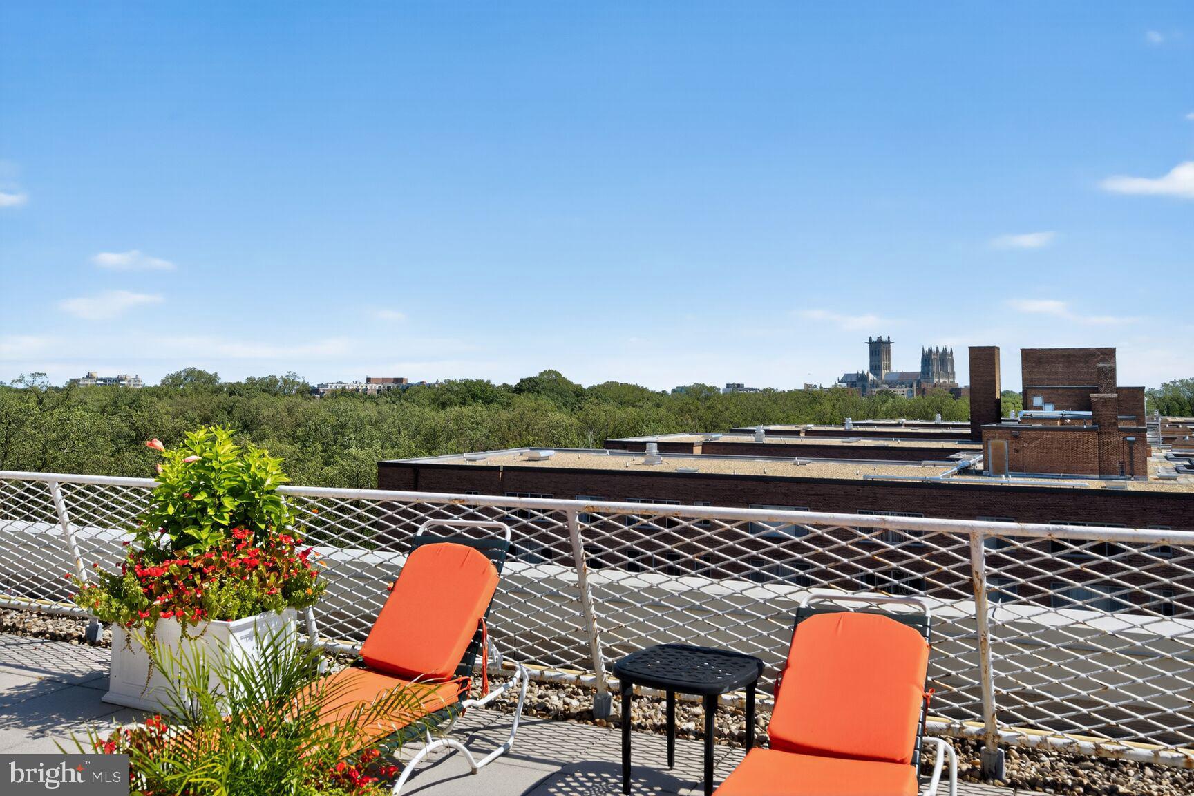 4301 Massachusetts Avenue Northwest, Unit 5009 Washington, DC 20016 - Photo 10 of 14 a balcony with furniture and a potted plant
