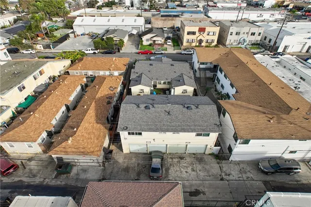 an aerial view of a city