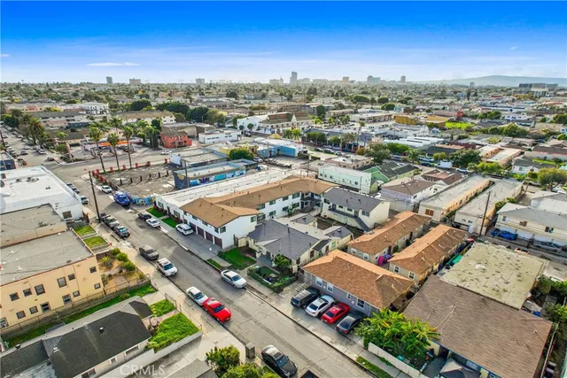 an aerial view of a city