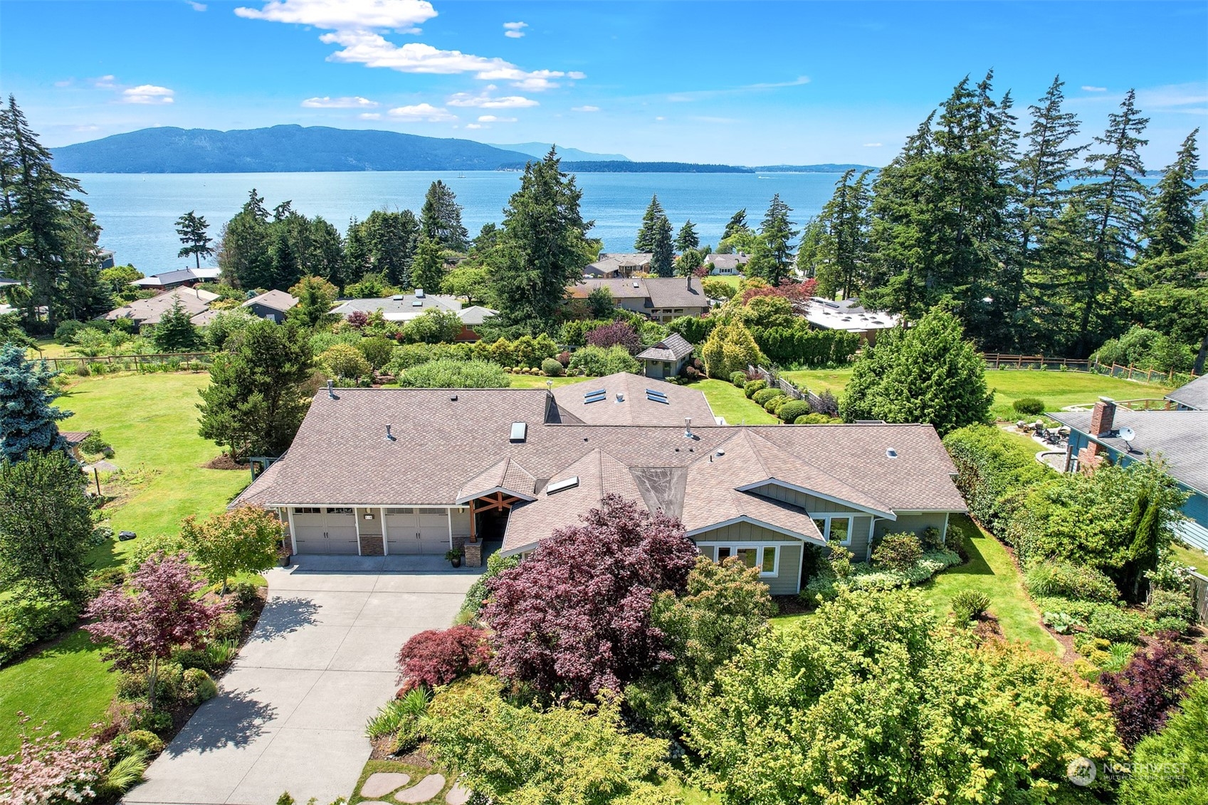 516 Briar Road Bellingham, WA 98225 - Photo 2 of 39 an aerial view of a house with a garden