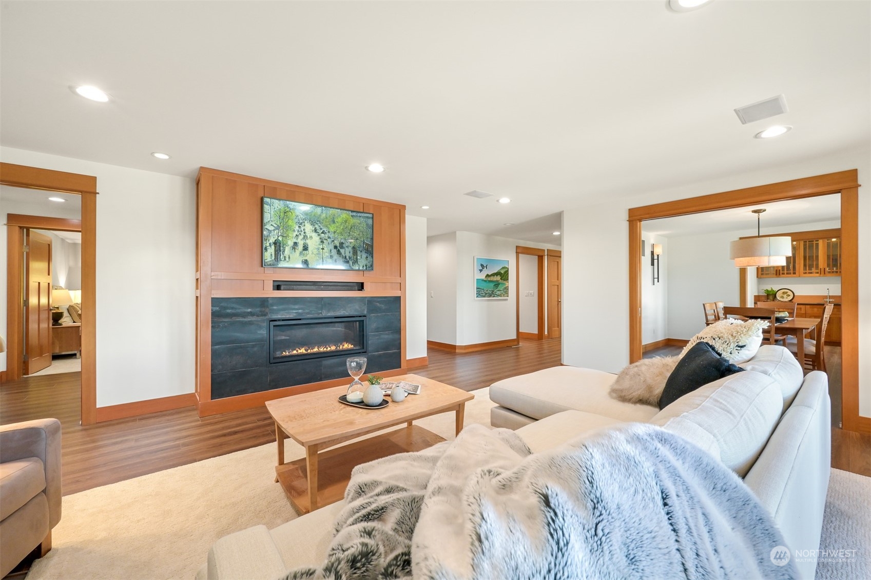 516 Briar Road Bellingham, WA 98225 - Photo 32 of 39 a bedroom with furniture and a flat screen tv