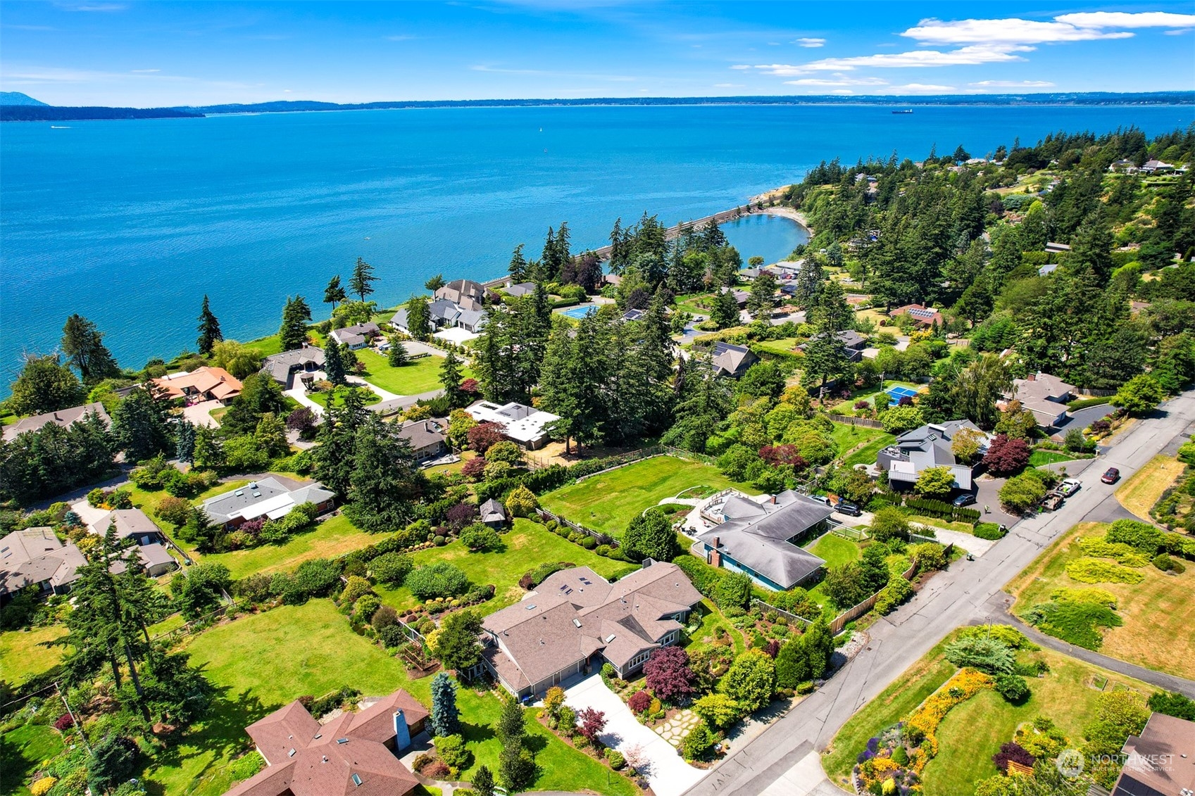 516 Briar Road Bellingham, WA 98225 - Photo 39 of 39 a view of a yard with an ocean