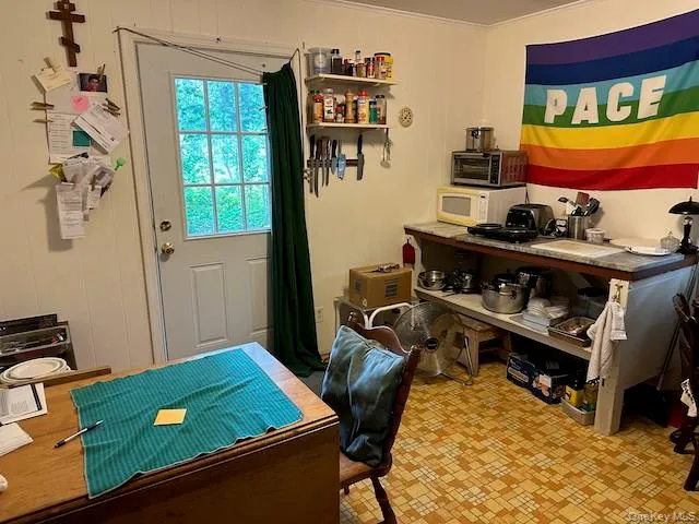 a room with furniture and window