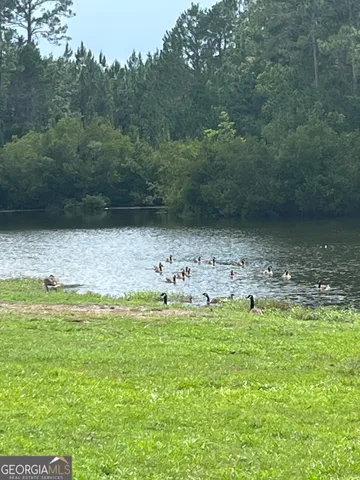 a view of a swimming pool and a yard