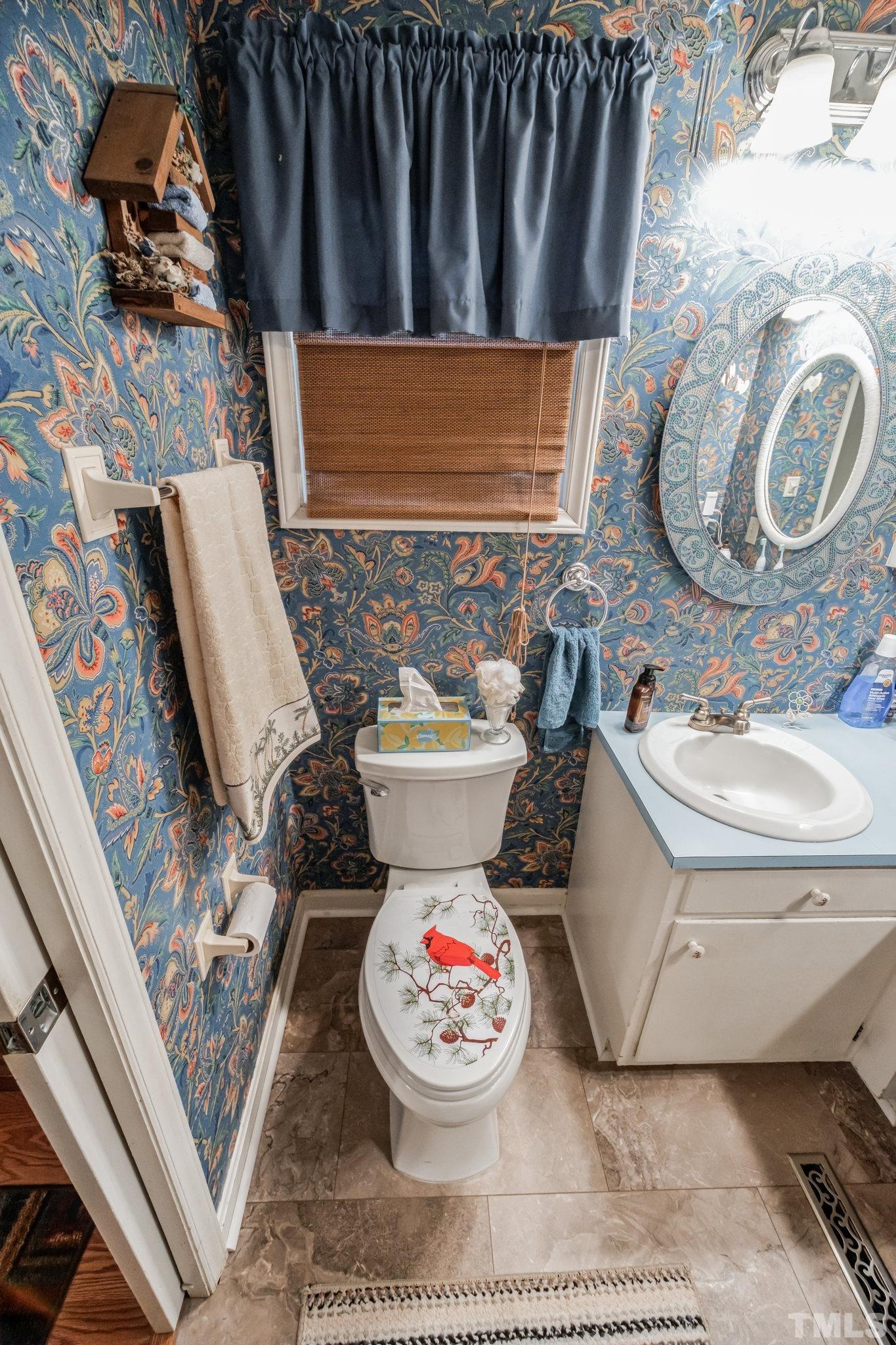 620 Long Avenue Roxboro, NC 27573 - Photo 13 of 39 a bathroom with a toilet sink and mirror