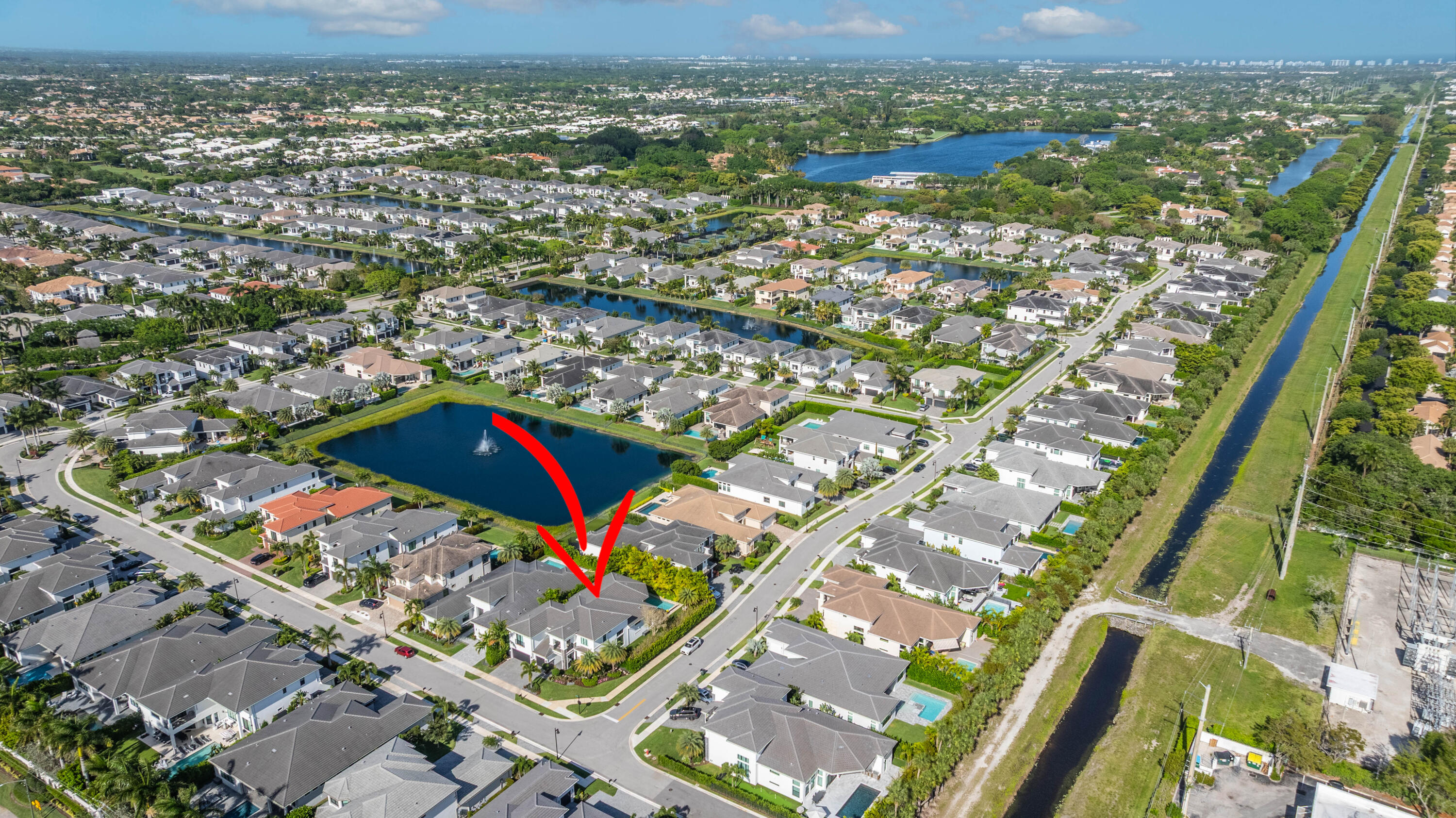 6903 Northwest 28th Avenue Boca Raton, FL 33496 - Photo 54 of 69 an aerial view of residential houses with outdoor space