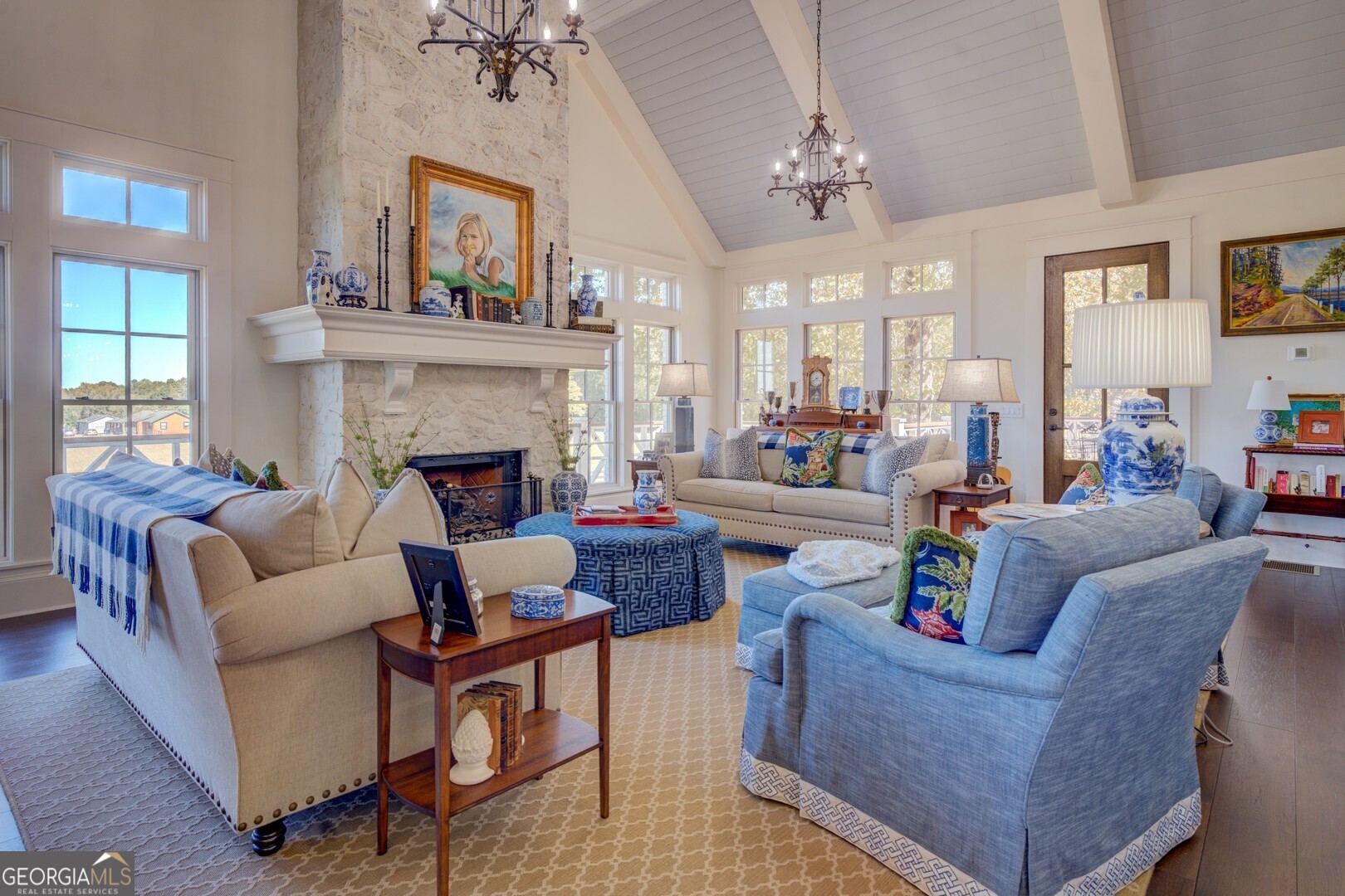 419 Parker Road McDonough, GA 30252 - Photo 16 of 115 a living room with furniture and a fireplace