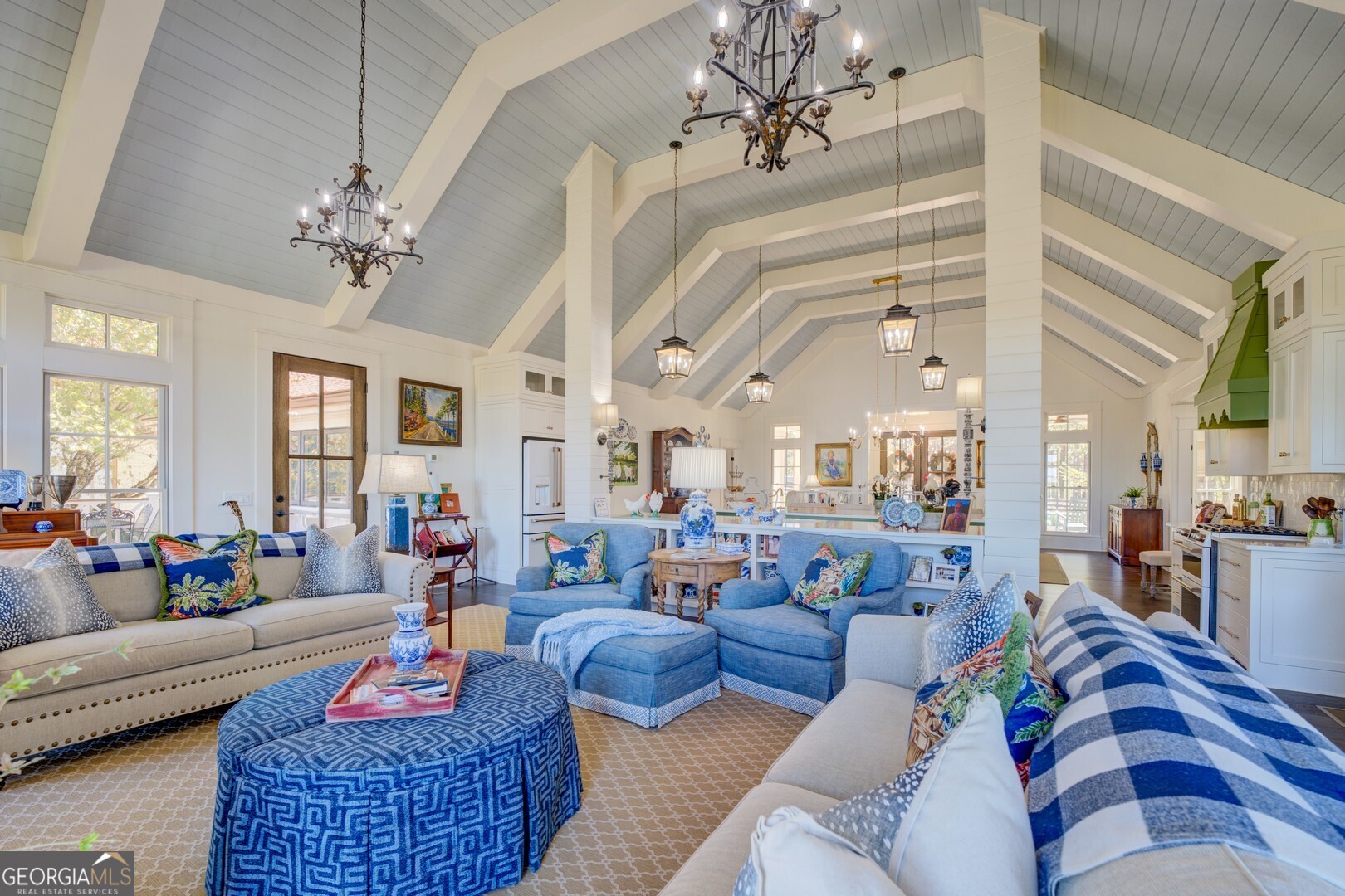 419 Parker Road McDonough, GA 30252 - Photo 22 of 115 a living room with furniture or couch and a chandelier