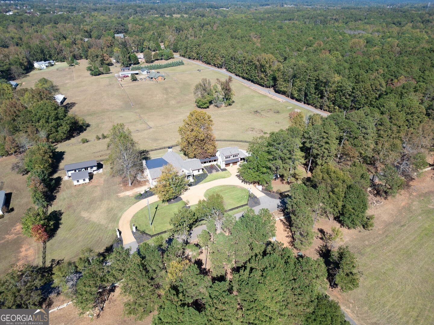 419 Parker Road McDonough, GA 30252 - Photo 3 of 115 an aerial view of a house with a yard and trees all around
