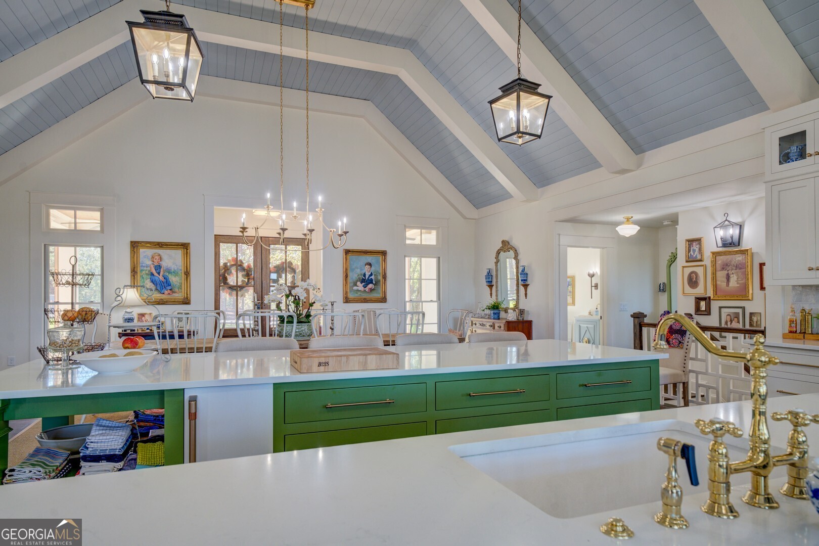 419 Parker Road McDonough, GA 30252 - Photo 31 of 115 a room with lots of wooden furniture and view of living room