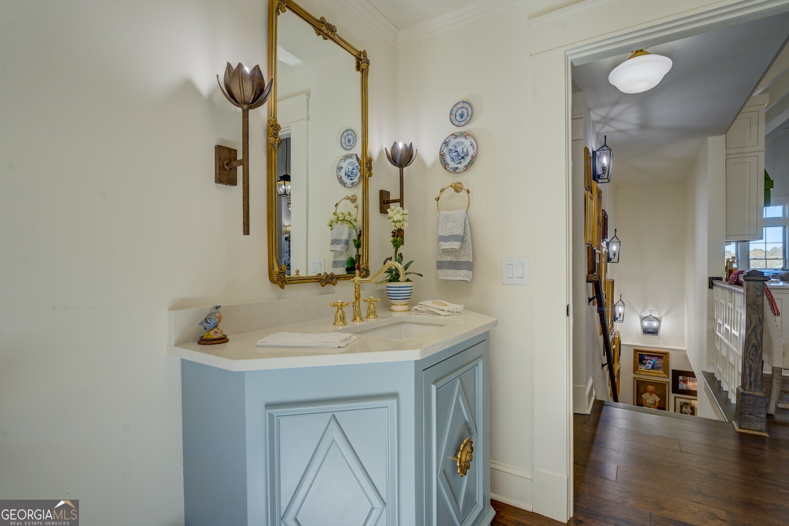 419 Parker Road McDonough, GA 30252 - Photo 49 of 115 a bathroom with a sink and a mirror
