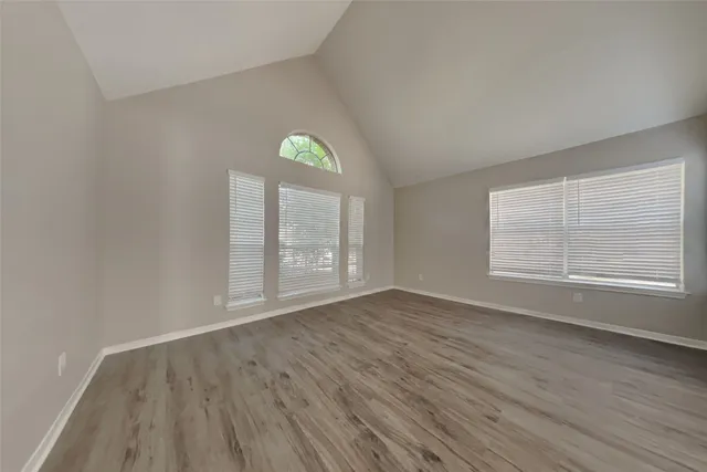 an empty room with window