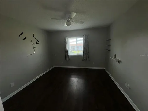 an empty room with a window