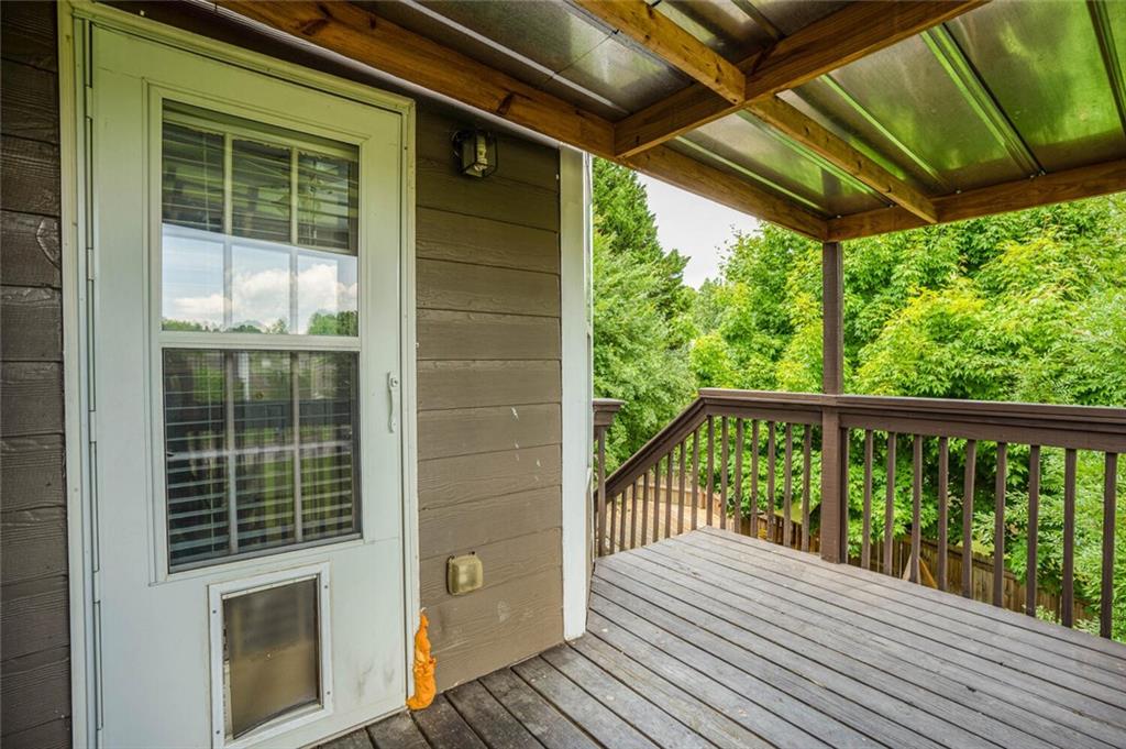 3272 Peach Court Acworth, GA 30101 - Photo 46 of 52 a view of a balcony with wooden floor
