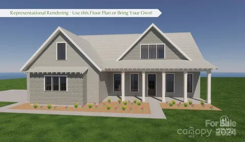 a front view of a house with a yard and porch