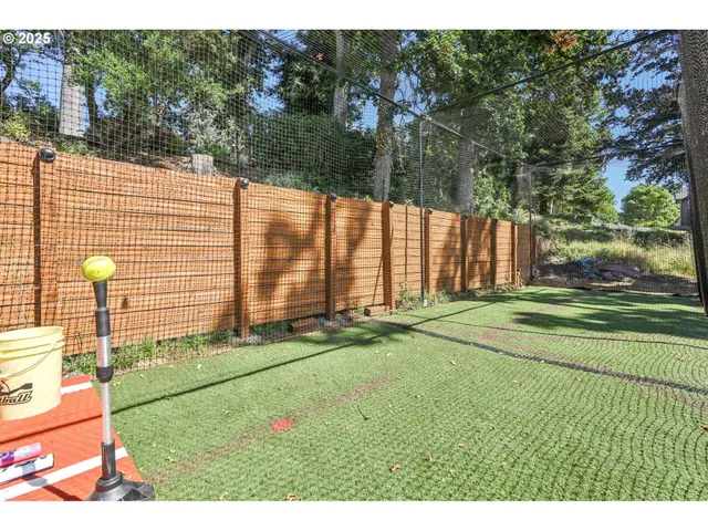 a view of a backyard