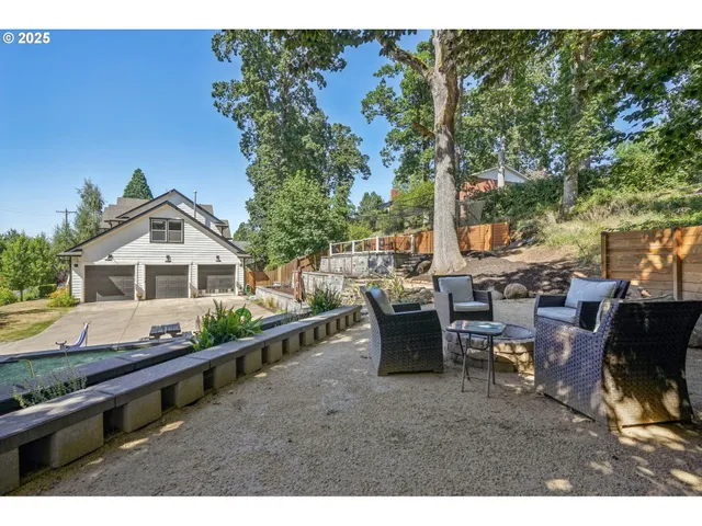 a view of a terrace with chairs