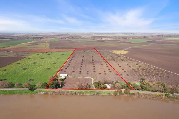 a view of a lake with a beach