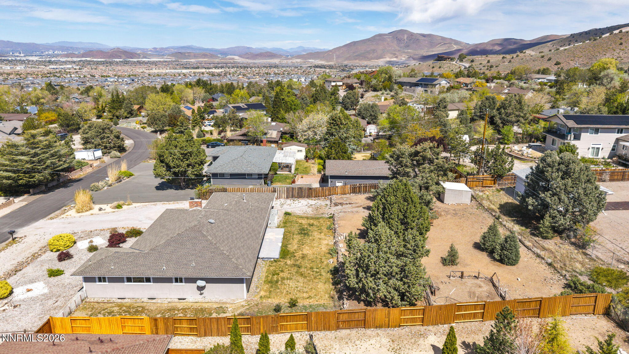 14190 Rim Rock Drive Reno, NV 89521 - Photo 63 of 68 an aerial view of residential houses with outdoor space