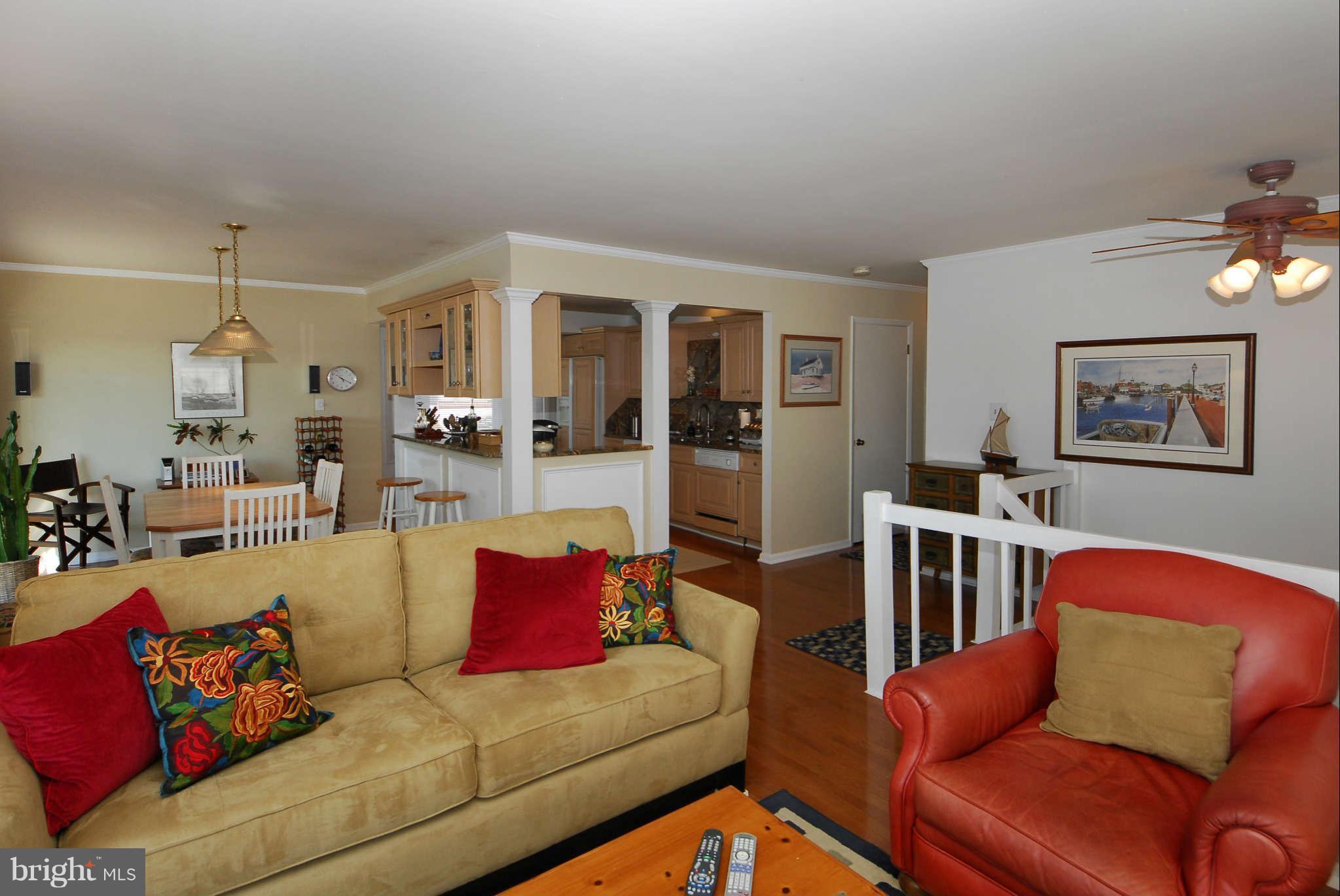 229 Cape St John Road Annapolis, MD 21401 - Photo 8 of 30 View from living room to kitchen & dining area