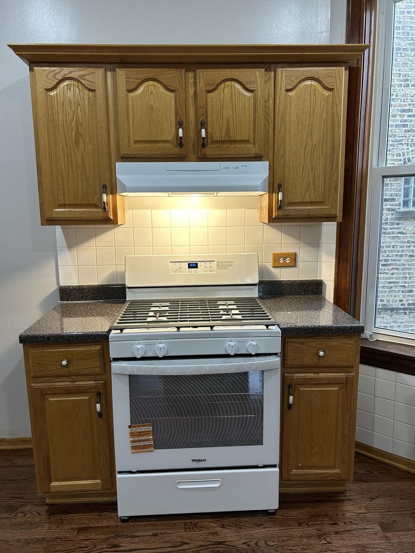 2624 West Walton Street, Unit 1 Chicago, IL 60622 - Photo 10 of 23 a stove top oven sitting inside of a kitchen