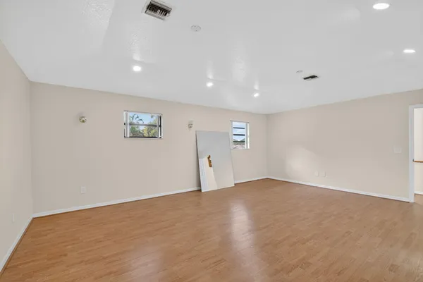 a view of a backyard of a house