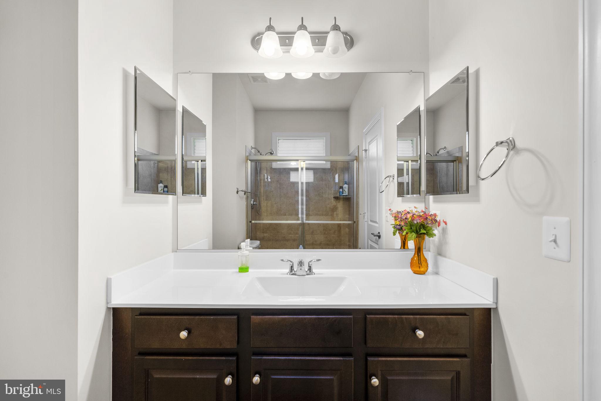 22403 Newcut Road Clarksburg, MD 20871 - Photo 54 of 78 a bathroom with a sink double vanity and a mirror