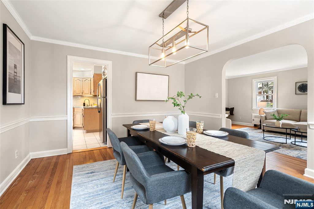 5 Northview Terrace Maplewood, NJ 07040 - Photo 10 of 47 a view of a dining room with furniture and wooden floor