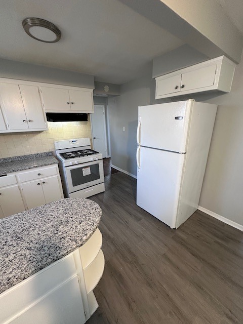 2907 West 59th Street, Unit 3S Chicago, IL 60629 - Photo 6 of 9 a kitchen with a refrigerator a stove top oven a sink and cabinets