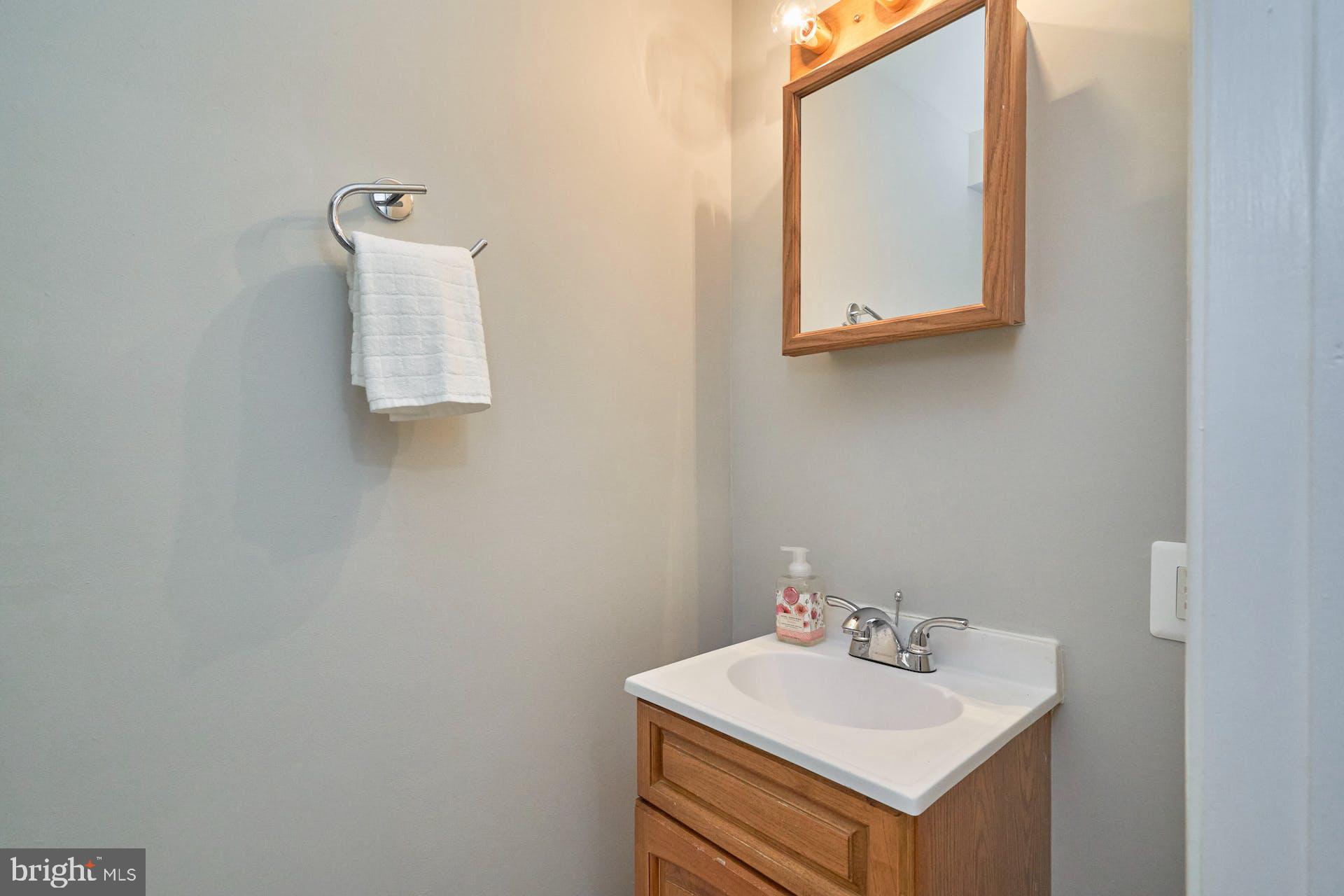 1313 K Street Southeast Washington, DC 20003 - Photo 19 of 48 a bathroom with a sink and a mirror