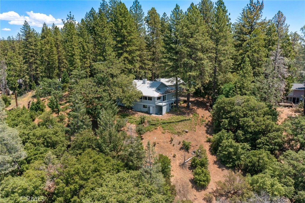 View of the back of the house from drone.