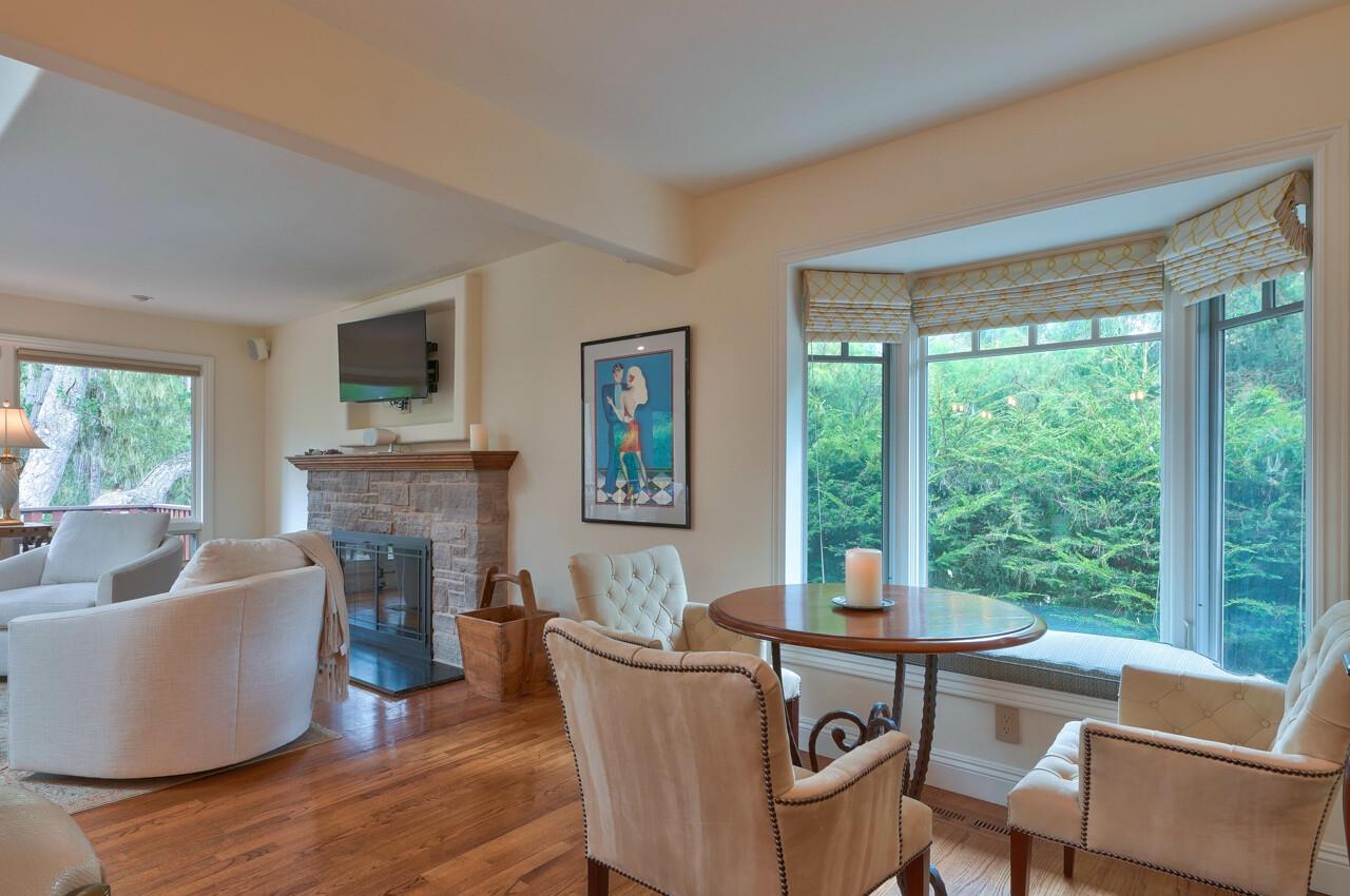 3115 Middle Ranch Road Pebble Beach, CA 93953 - Photo 6 of 15 a living room with furniture and a fireplace