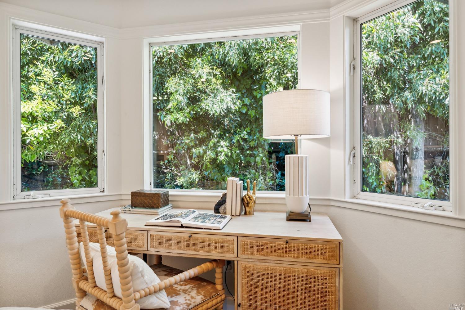 2 Spring Hill Circle Sausalito, CA 94965 - Photo 46 of 57 a view of a dining room with furniture and a window