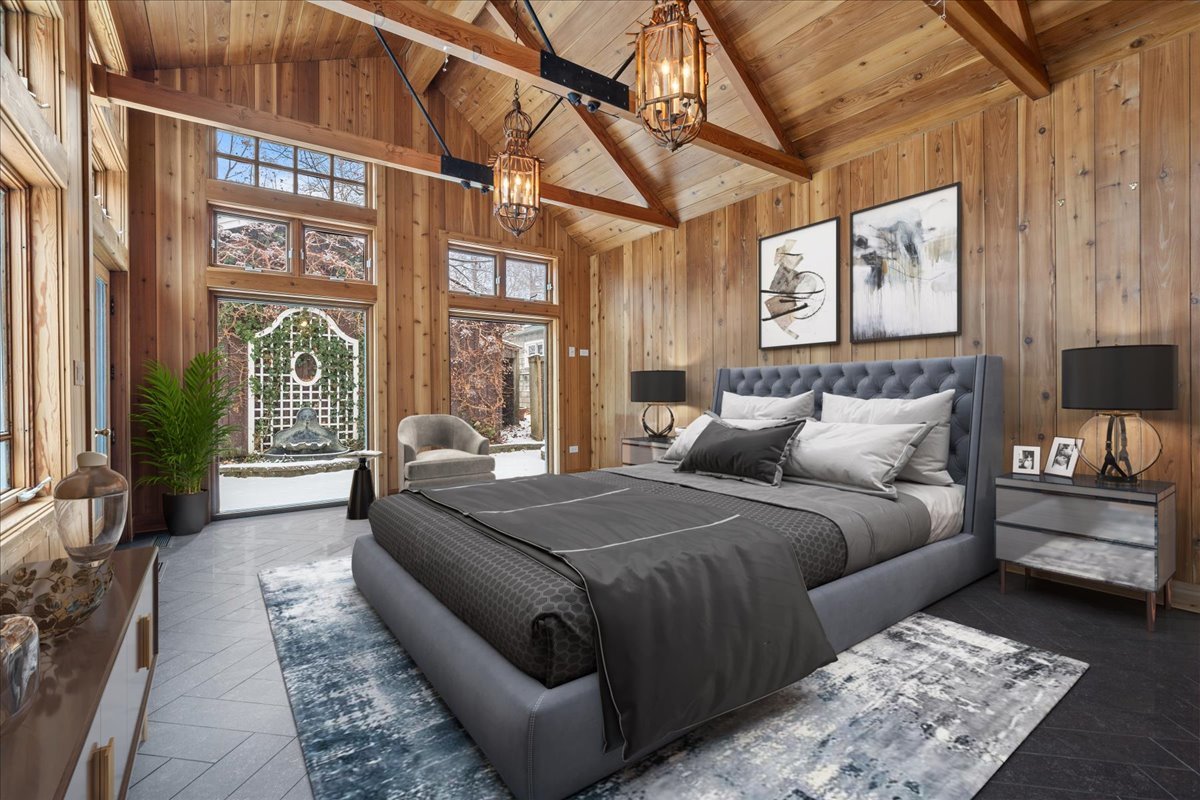 345 Sylvan Road Lake Bluff, IL 60044 - Photo 38 of 55 a bed room with a bed and a painting