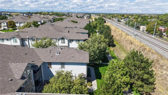 an aerial view of multiple house