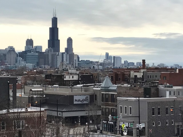 2127 West Rice Street, Unit 4E Chicago, IL 60622 - Photo 21 of 23 a city view with tall buildings