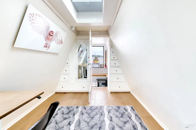 a view of a lake with a mountain in the background