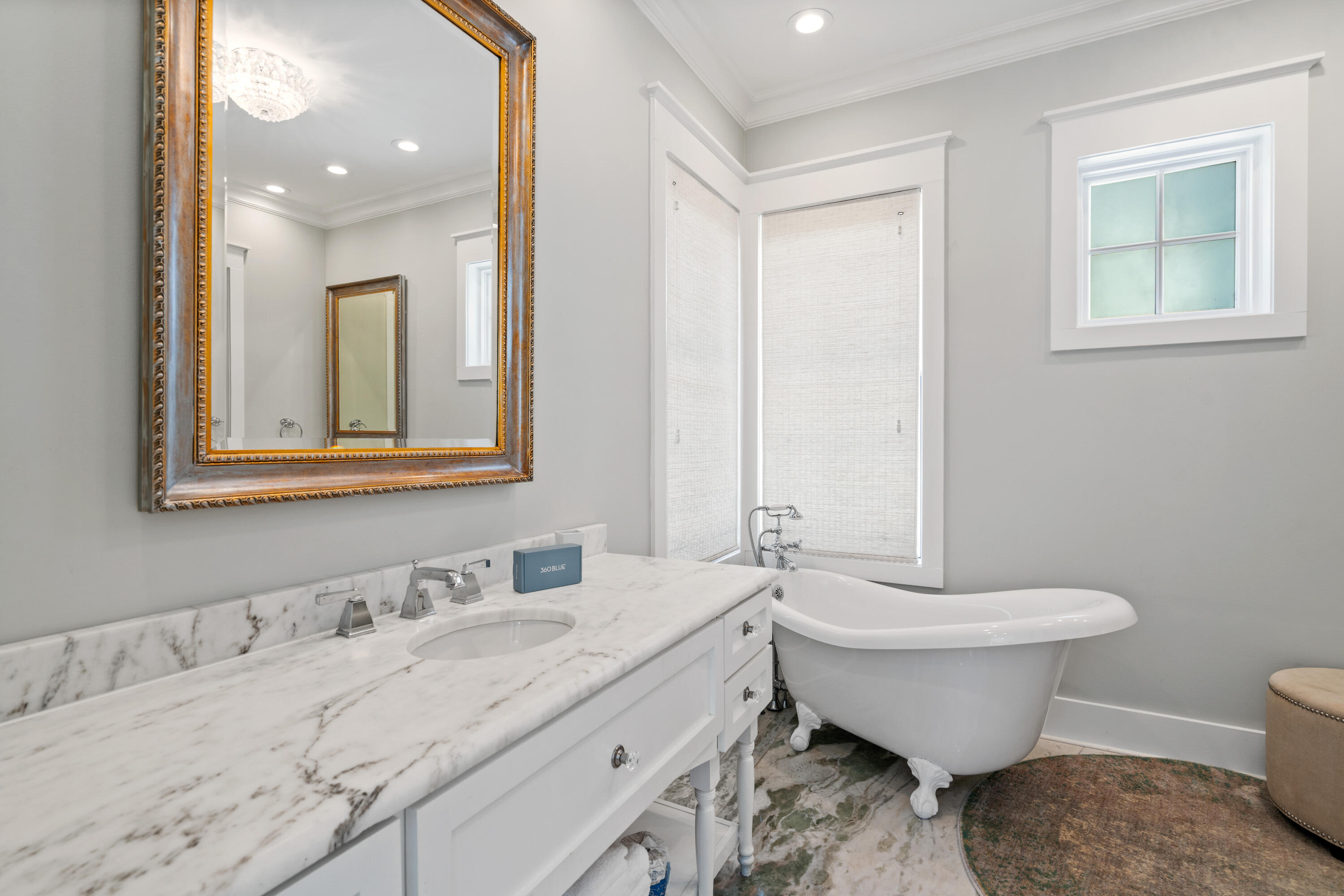 148 Coopersmith Lane Inlet Beach, FL 32461 - Photo 19 of 82 a bathroom with a granite countertop sink and a toilet
