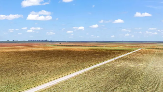 a view of an ocean and a building
