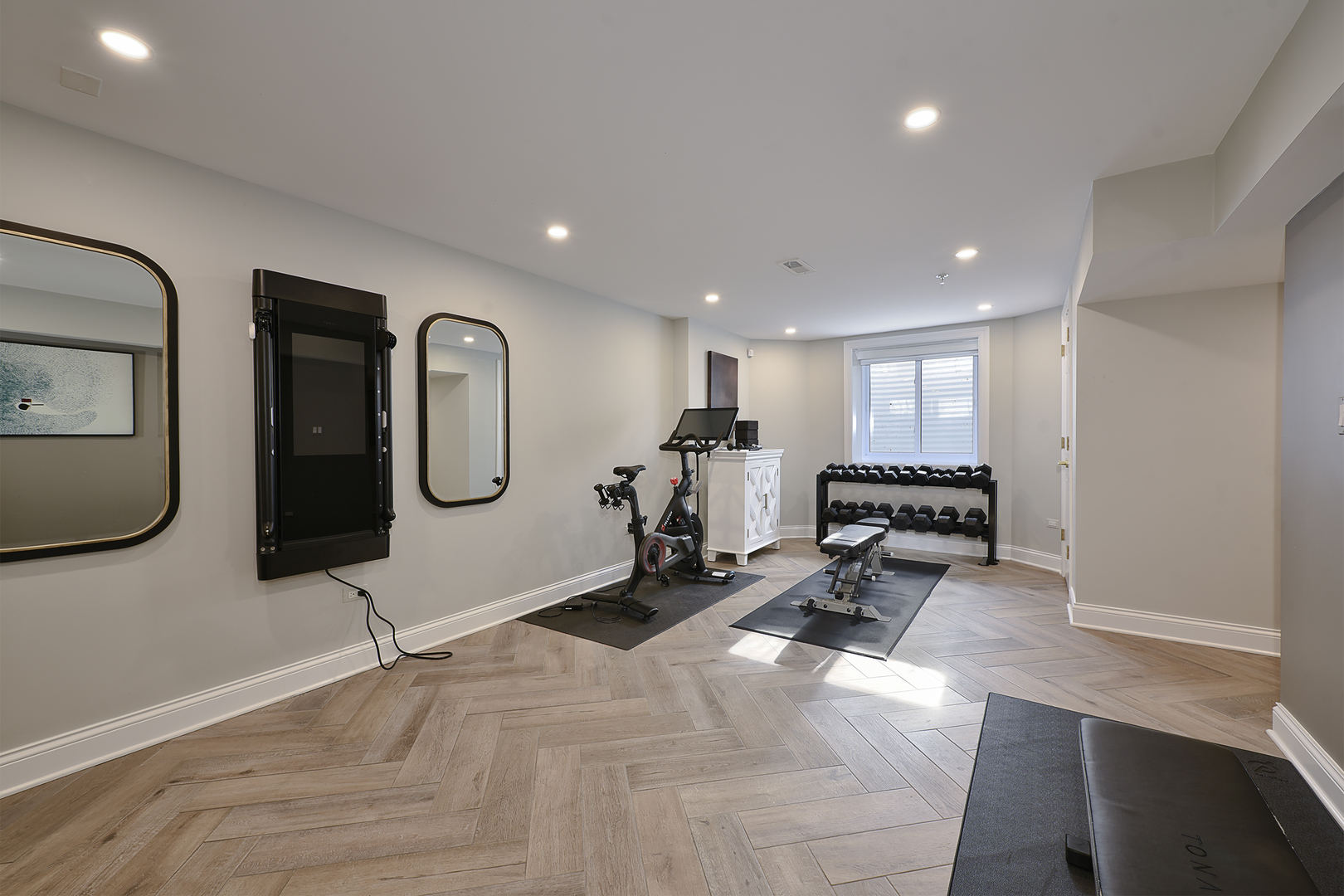 500 Stone Canyon Circle Inverness, IL 60010 - Photo 32 of 33 a room with gym equipment and view of living room