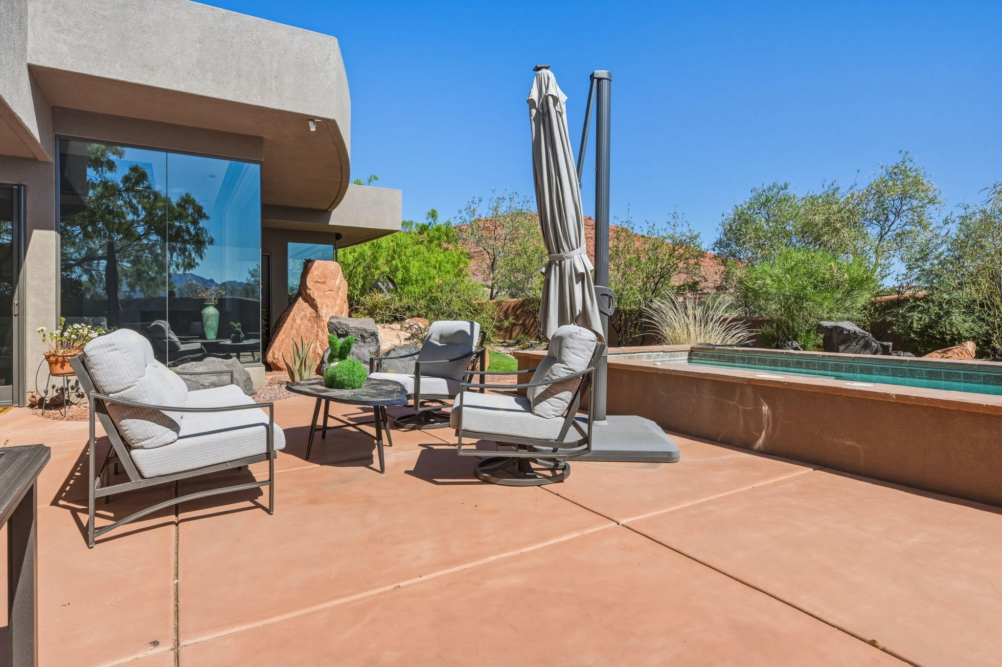 2331 West Entrada Trail, Unit 85 St. George, UT 84770 - Photo 28 of 34 Back Patio