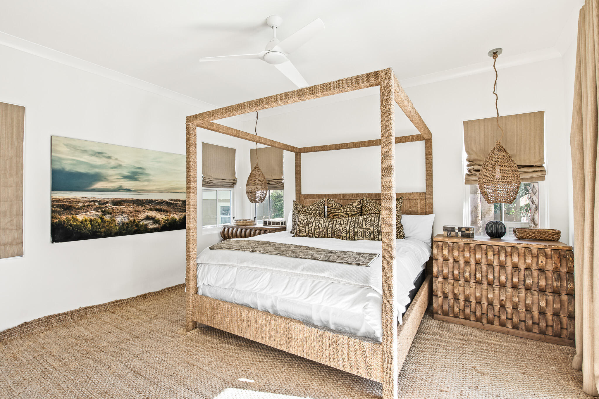 281 Pompano Street Inlet Beach, FL 32461 - Photo 10 of 49 a bedroom with a bed and a large window