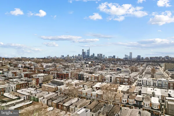 an aerial view of a city