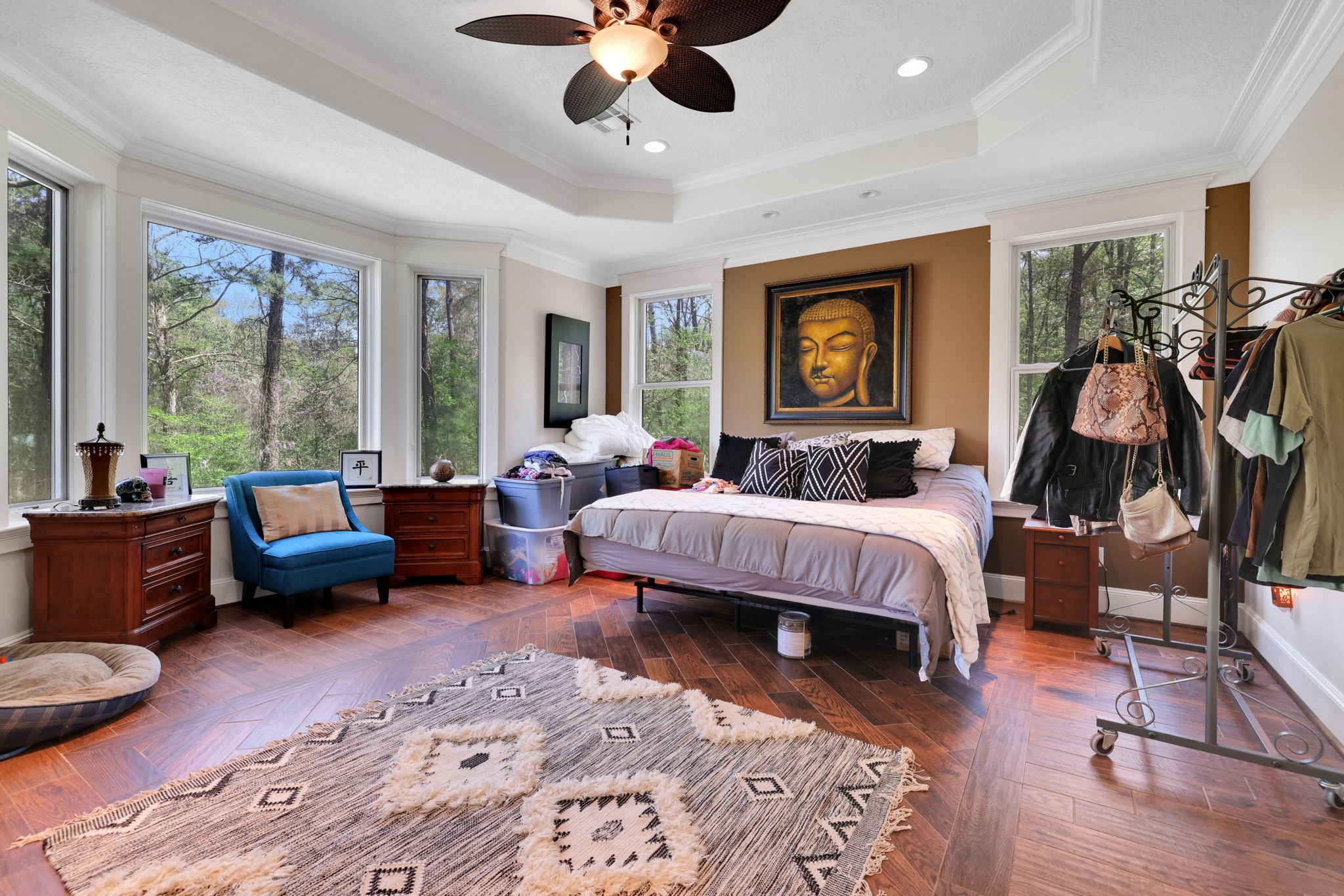 250 Critter Creek Road Coldspring, TX 77331 - Photo 13 of 48 The spacious primary bedroom is on the main level