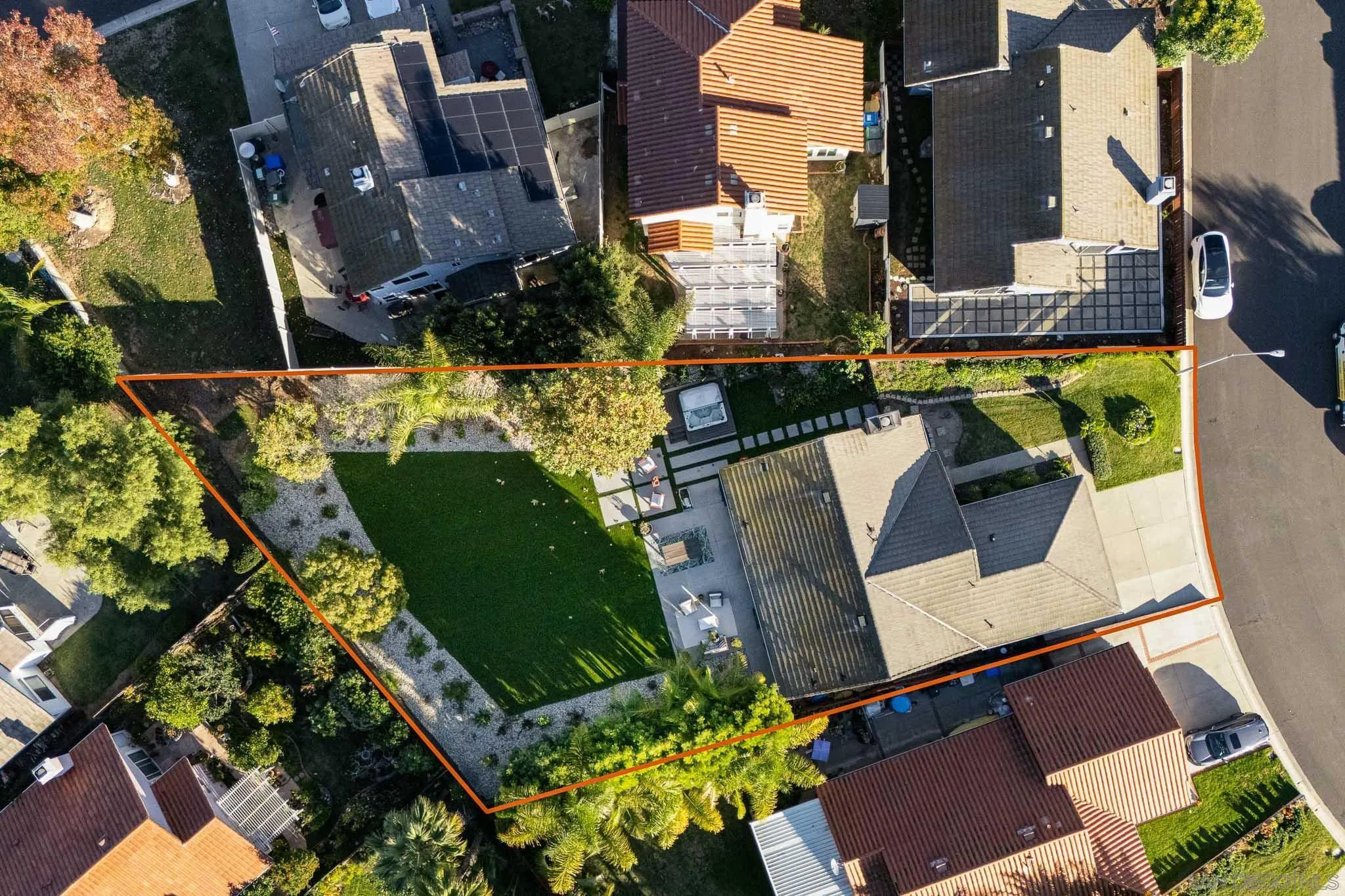 5358 Raspberry Way Oceanside, CA 92057 - Photo 28 of 31 an aerial view of a house with a yard pool patio and outdoor seating