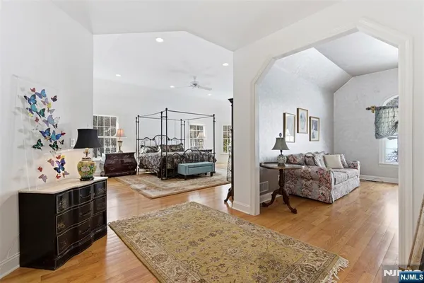 a living room with furniture and a couch
