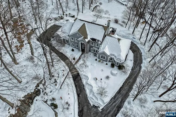 a view of a fireplace in a snow