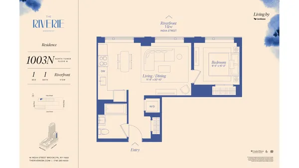 $4,935 | 18 India Street, Unit 1003N | Greenpoint